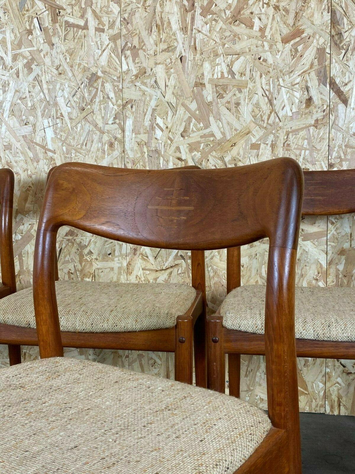 4x 60s 70s Teak Chairs Chair Johannes Andersen for Uldum Møbelfabrik 1
