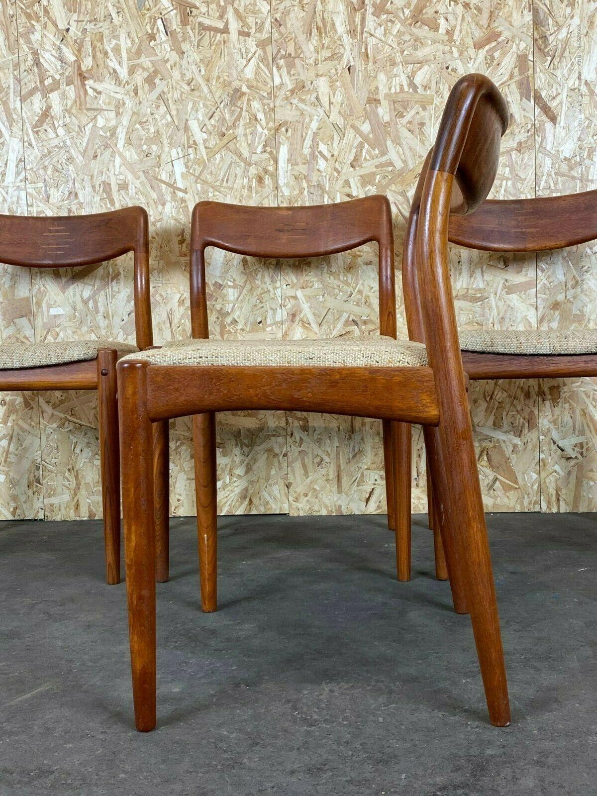 4x 60s 70s Teak Chairs Chair Johannes Andersen for Uldum Møbelfabrik 2