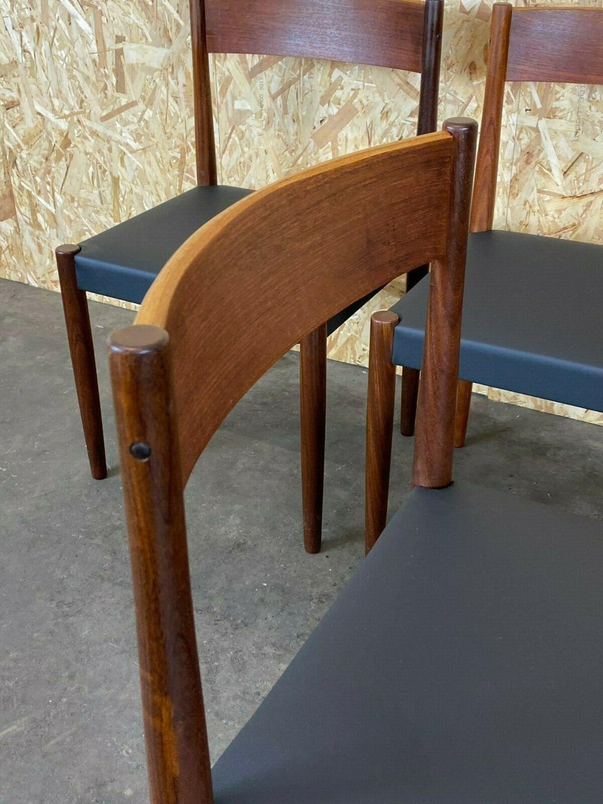 4x 60s 70s Chaises en teck Chaise de salle à manger Poul M. Volther Frem Røjle en vente 5