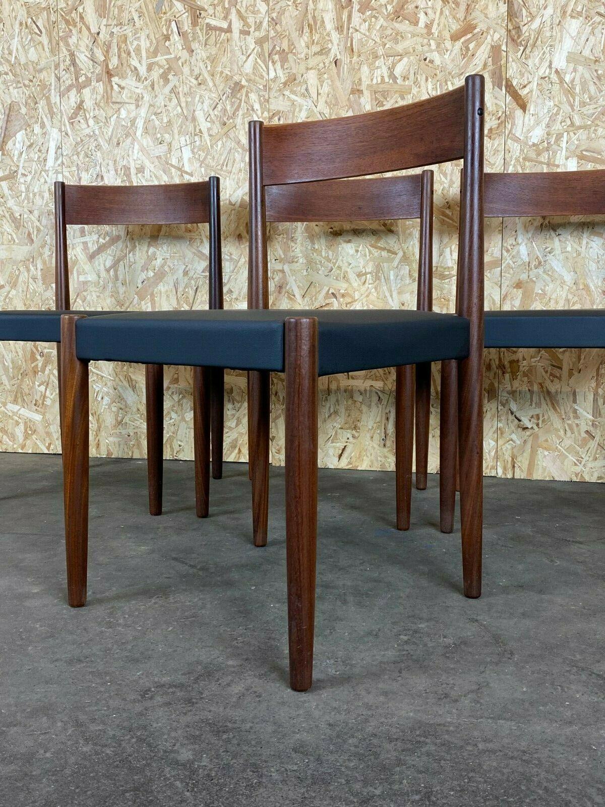 Danish 4x 60s 70s Teak Chairs Dining Chair Poul M. Volther Frem Røjle For Sale