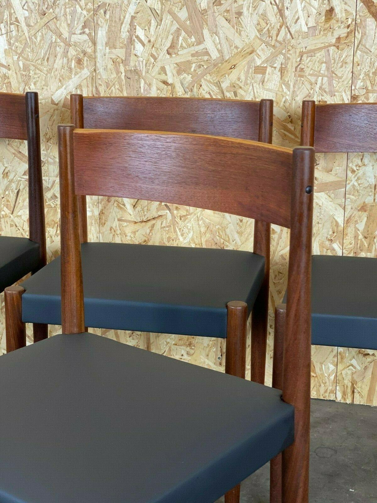 4x 60s 70s Chaises en teck Chaise de salle à manger Poul M. Volther Frem Røjle en vente 1