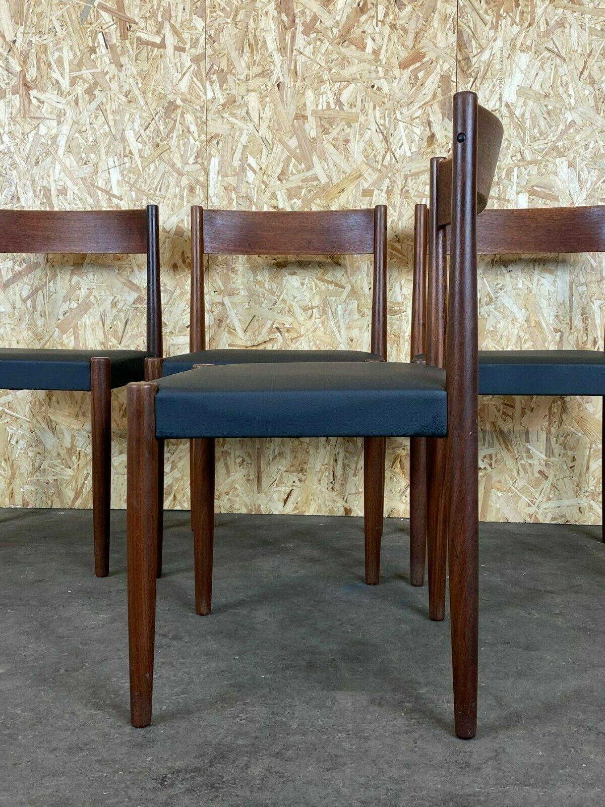 Late 20th Century 4x 60s 70s Teak Chairs Dining Chair Poul M. Volther Frem Røjle For Sale