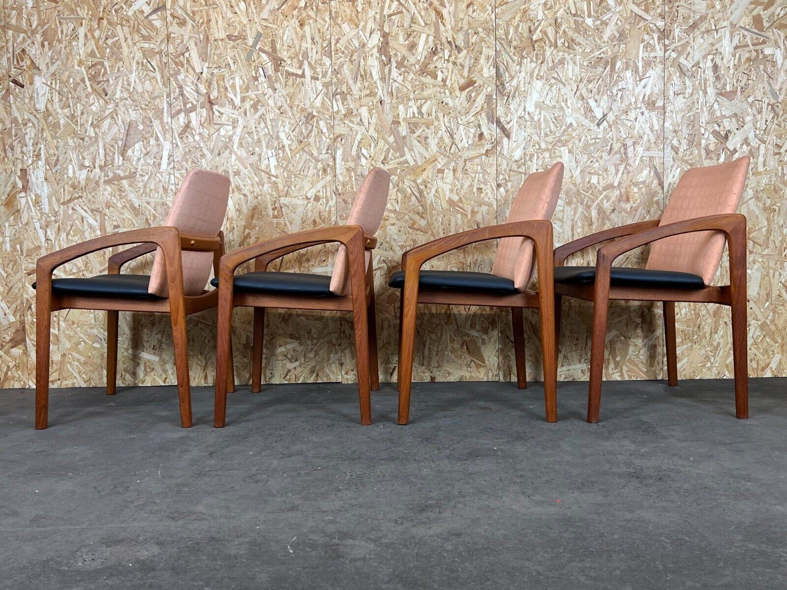 70s Teak Dining Chair Henning Kjaernulf for Korup Stolefabric Model 23 For Sale 5