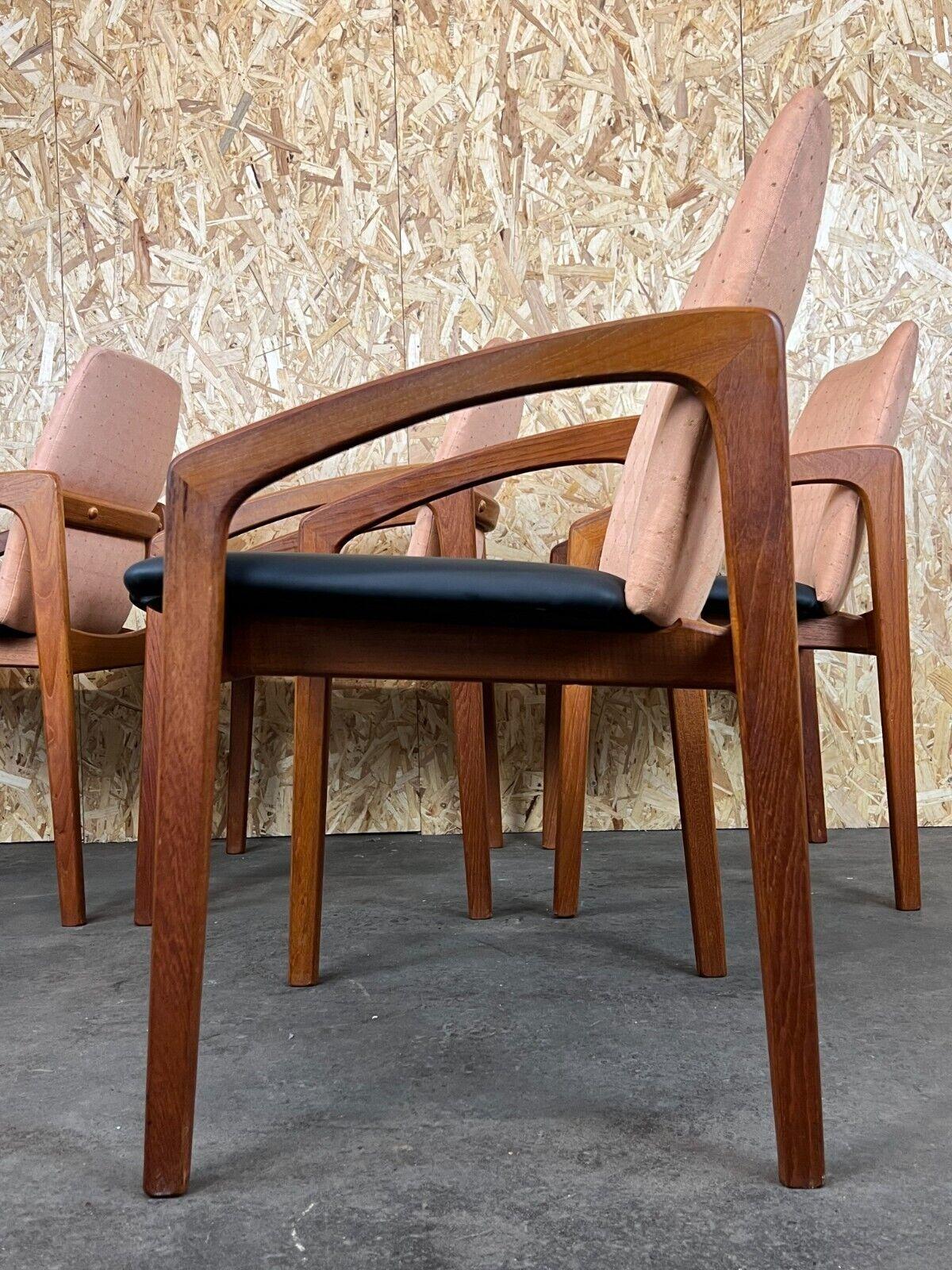 70s Teak Dining Chair Henning Kjaernulf for Korup Stolefabric Model 23 For Sale 7