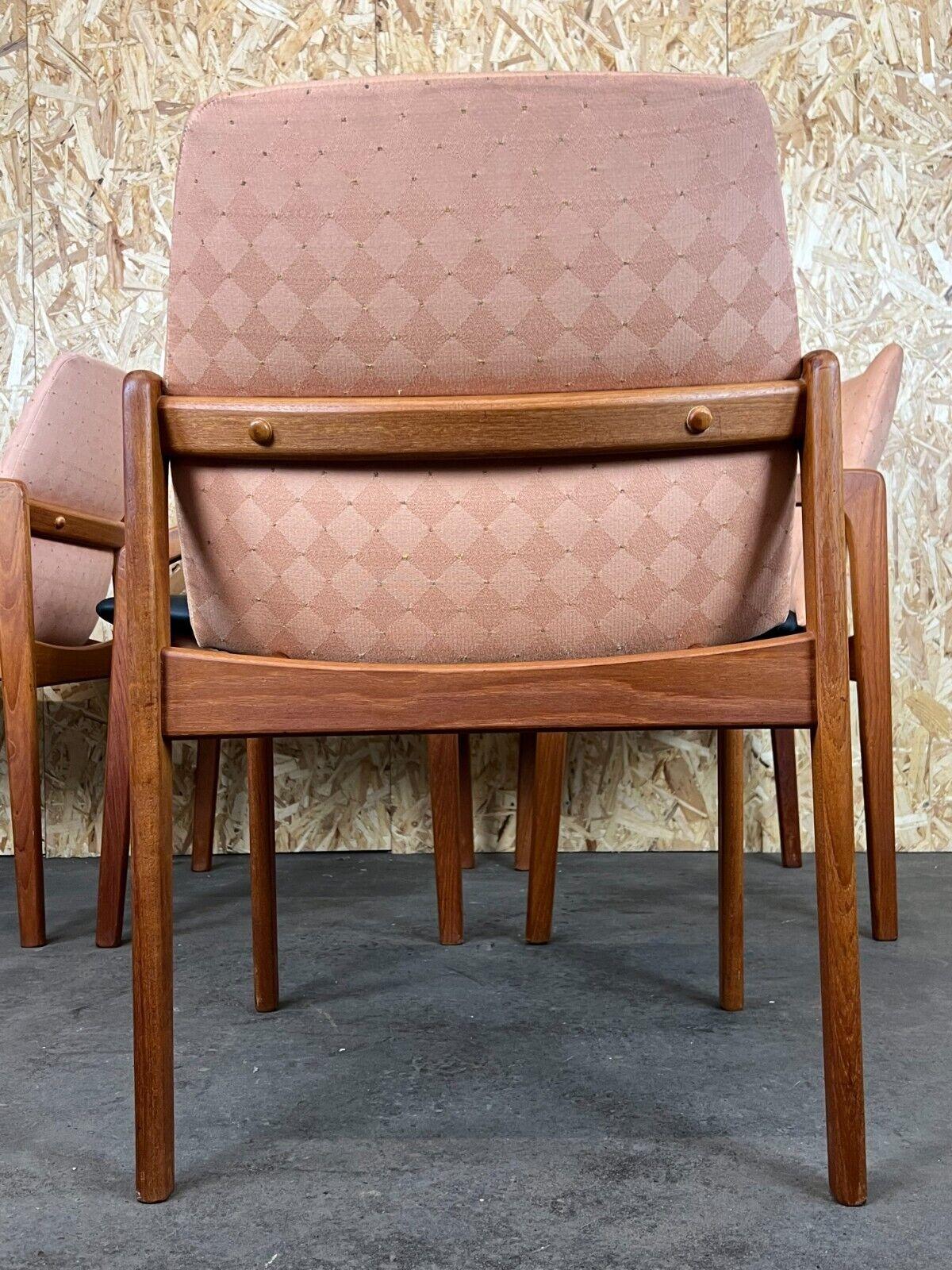 70s Teak Dining Chair Henning Kjaernulf for Korup Stolefabric Model 23 For Sale 8