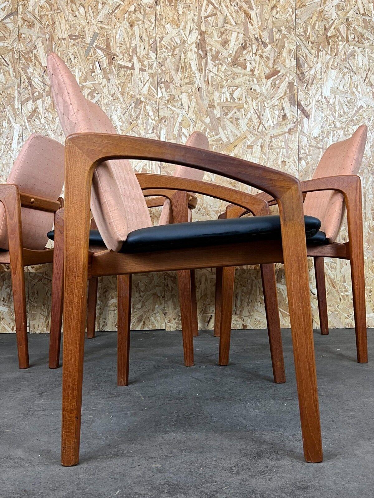 70s Teak Dining Chair Henning Kjaernulf for Korup Stolefabric Model 23 For Sale 9