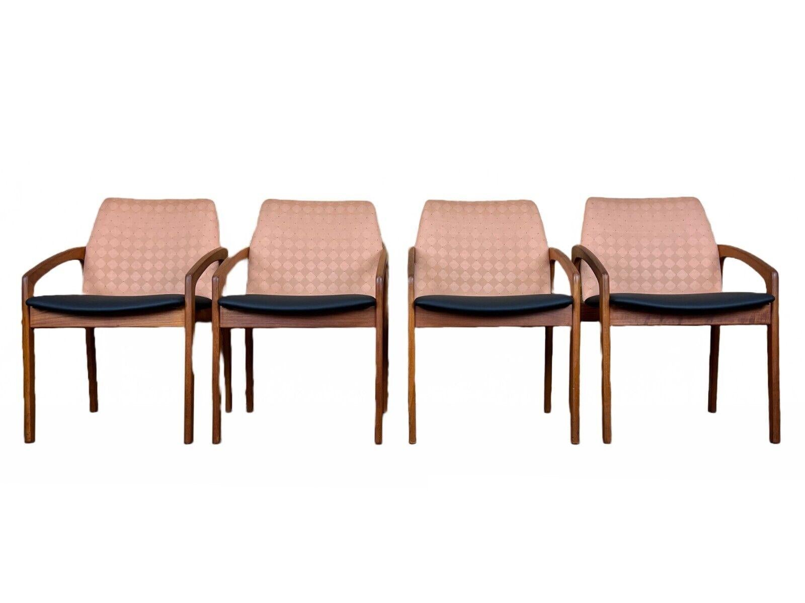 4x 60s 70s teak dining chair Henning Kjaernulf for Korup Stolefabric Model 23

Object: 4x chair

Manufacturer: Korup Stolefabric

Condition: good

Age: around 1960-1970

Dimensions:

Width = 53cm
Depth = 58.5cm
Height = 79cm
Seat