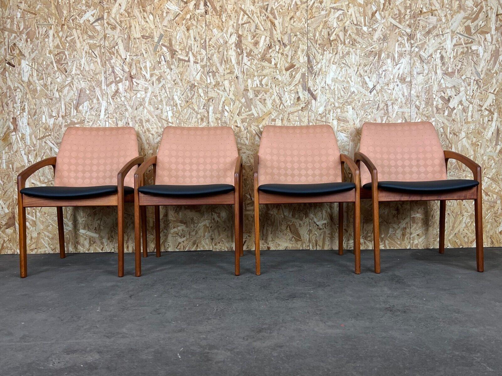 Danish 70s Teak Dining Chair Henning Kjaernulf for Korup Stolefabric Model 23 For Sale