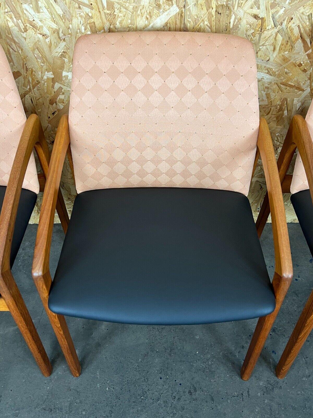 Fabric 70s Teak Dining Chair Henning Kjaernulf for Korup Stolefabric Model 23 For Sale