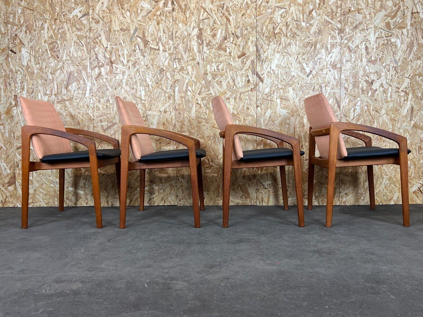 70s Teak Dining Chair Henning Kjaernulf for Korup Stolefabric Model 23 For Sale 3