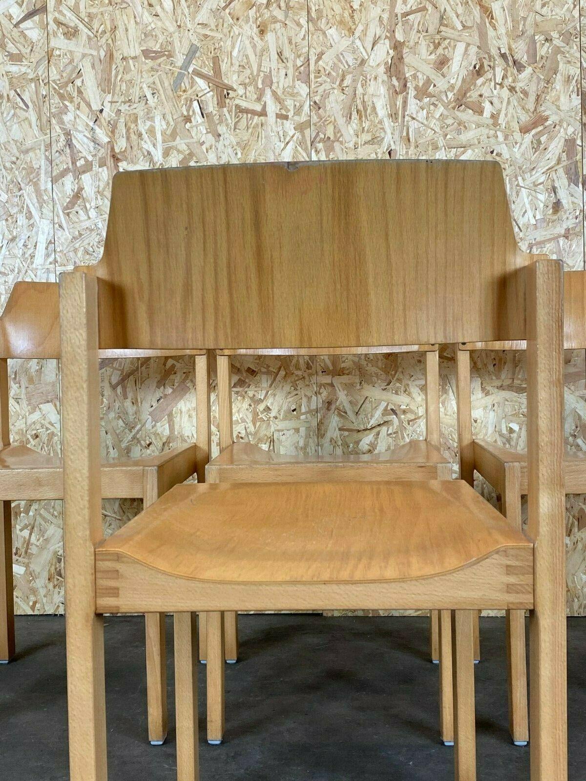 4 chaises en bois des années 70 x 80 Design de chaises empilables et de meubles flottants 4