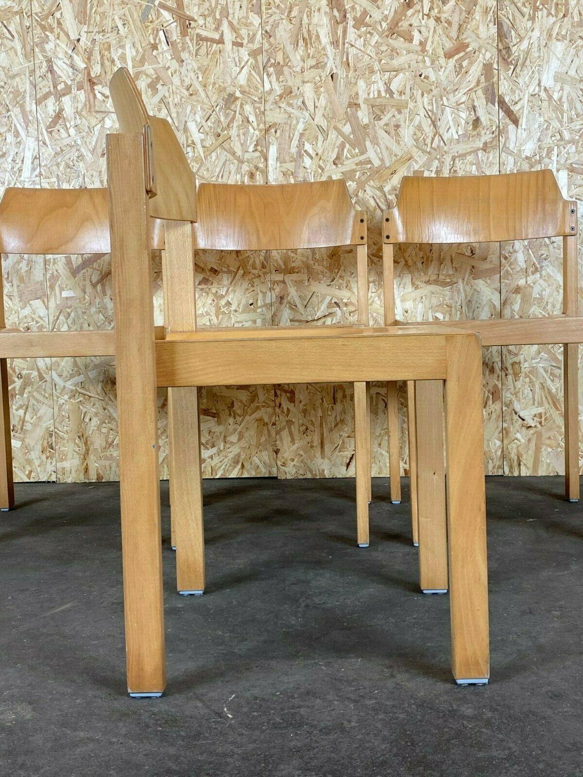 4 chaises en bois des années 70 x 80 Design de chaises empilables et de meubles flottants 5