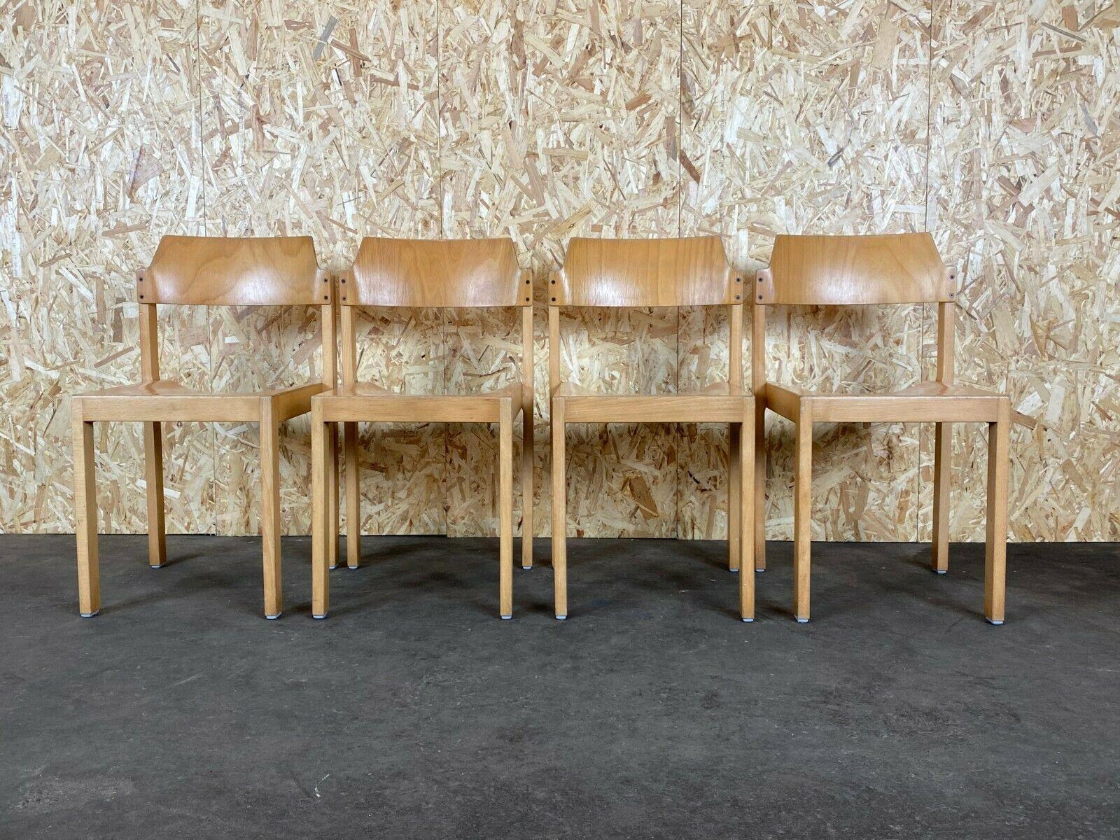 4x 70s 80s Chaises en bois chaises flottantes chaises empilables design 70s

Objet : chaise 4x

Fabricant : Schlapp

État : bon

Âge : environ 1960-1970

Dimensions :

45cm x 47,5cm x 78,5cm
Hauteur du siège = 45 cm

Autres notes
