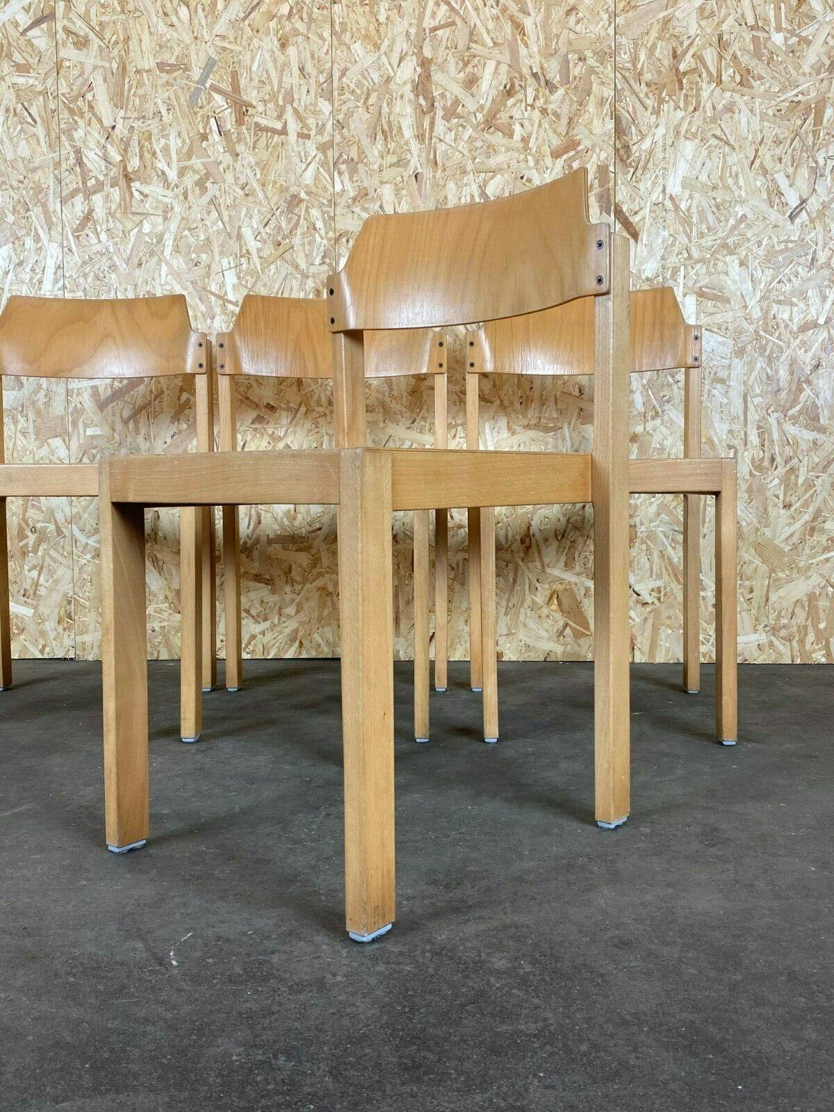 Bois 4 chaises en bois des années 70 x 80 Design de chaises empilables et de meubles flottants