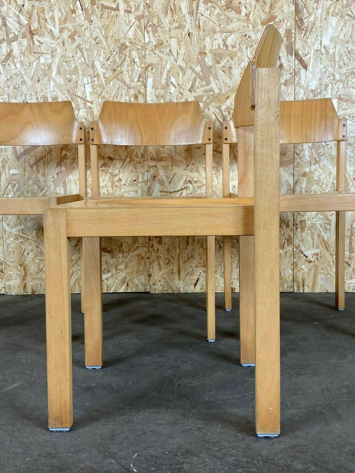 4 chaises en bois des années 70 x 80 Design de chaises empilables et de meubles flottants 2