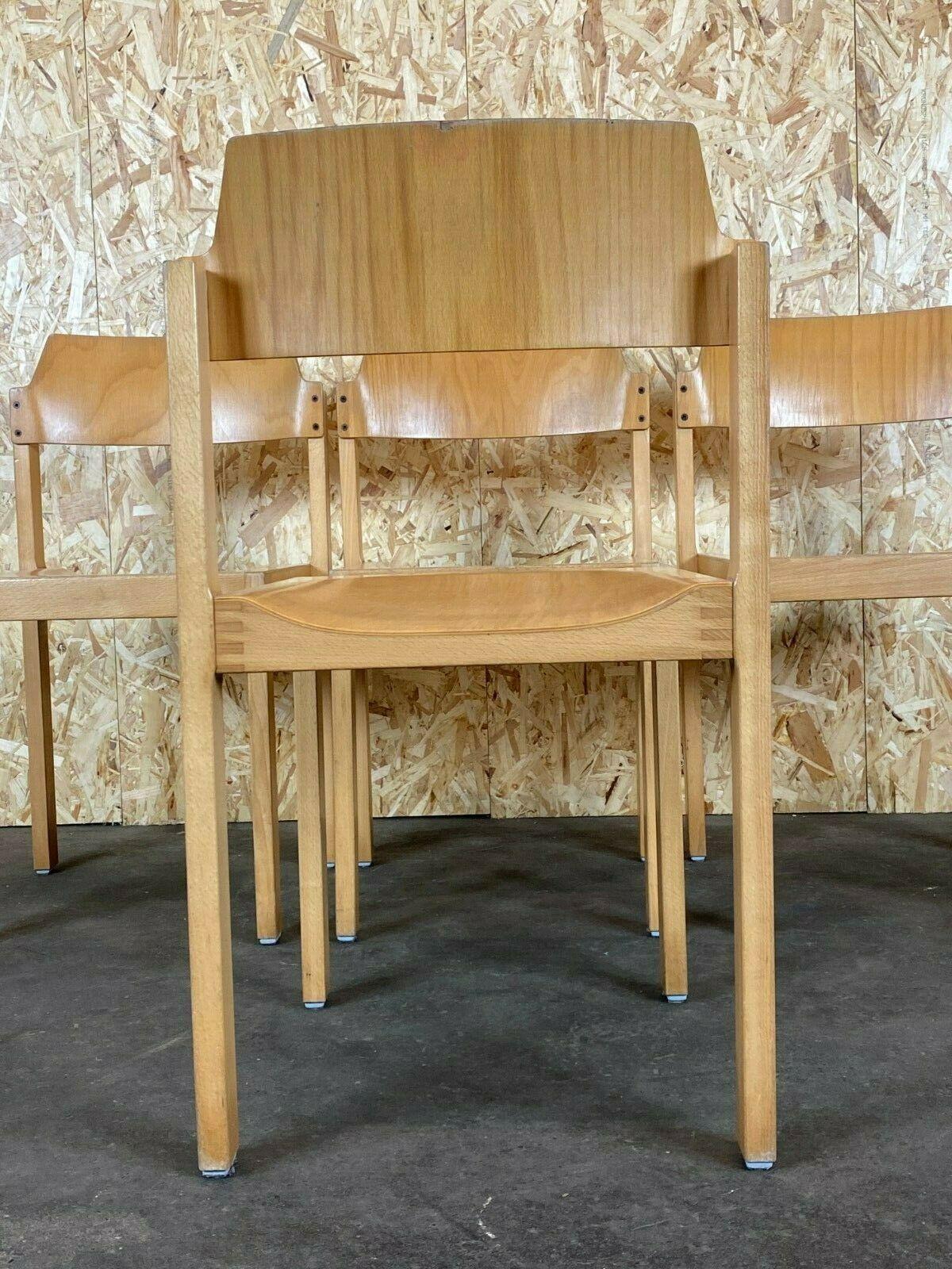 4 chaises en bois des années 70 x 80 Design de chaises empilables et de meubles flottants 3