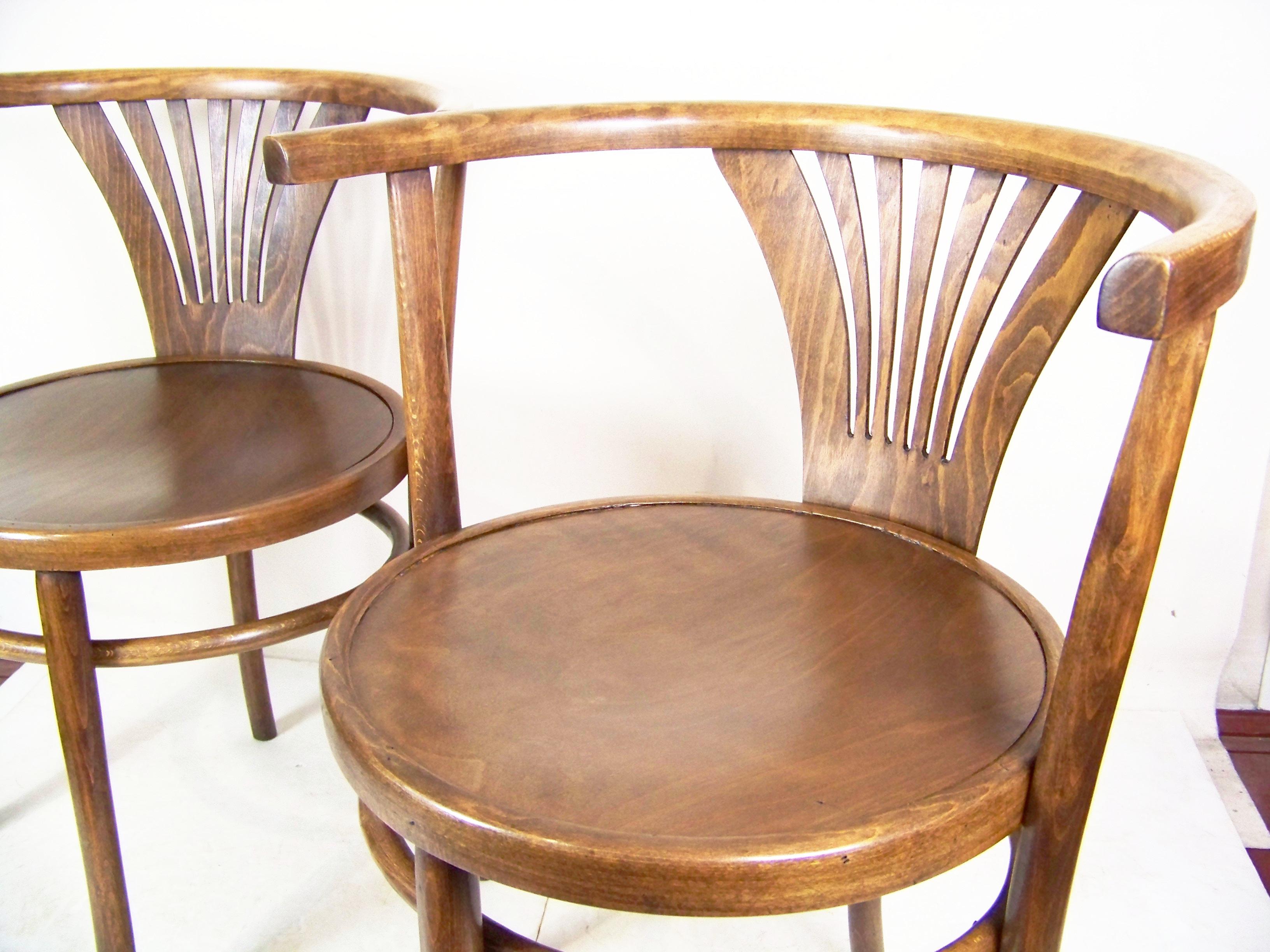 Art Deco 4x Armchair Thonet Nr.28