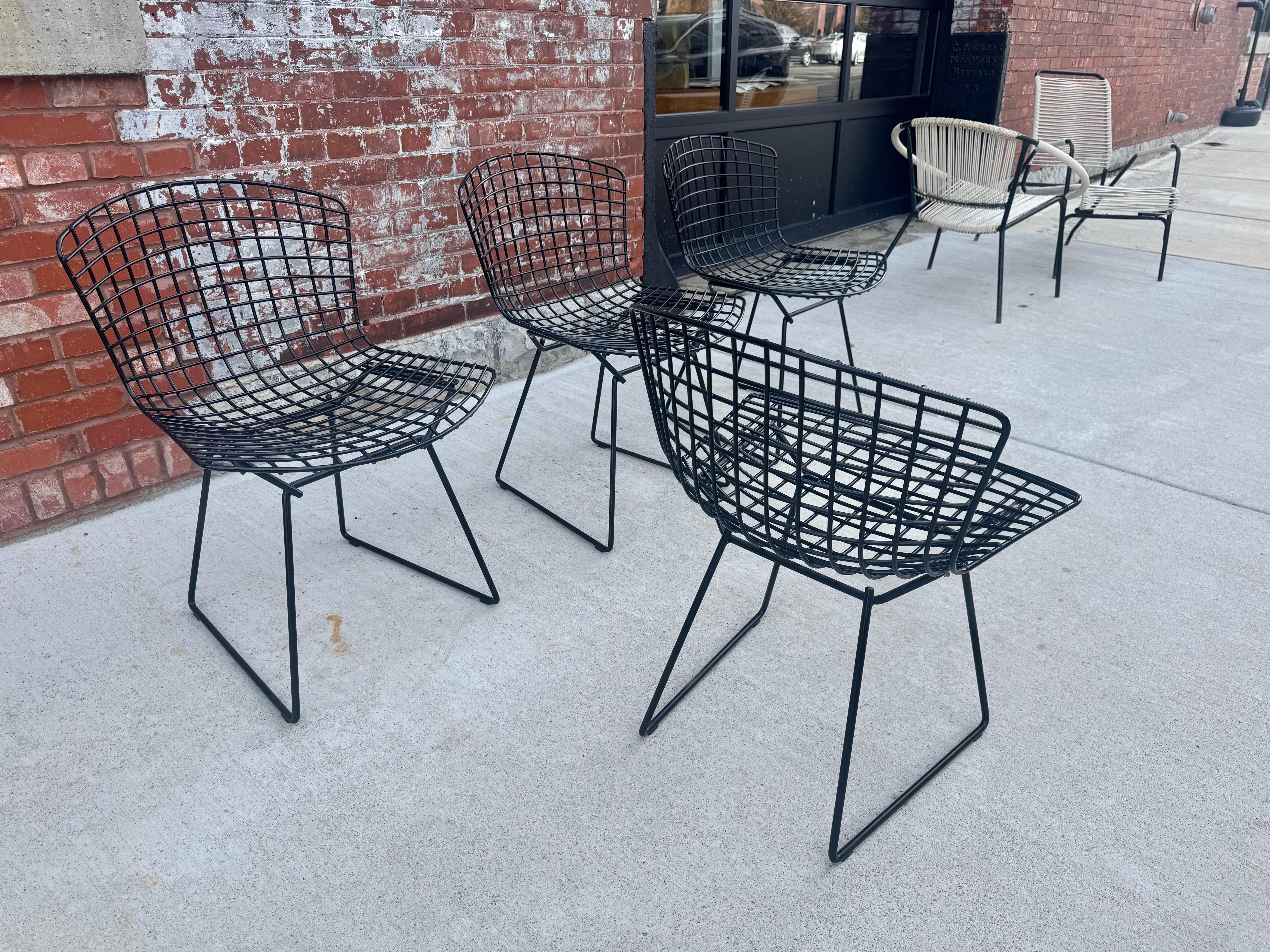 American 4x BERTOIA Chairs, Model 420, Harry Bertoia for Knoll, , Classic Modern Design For Sale