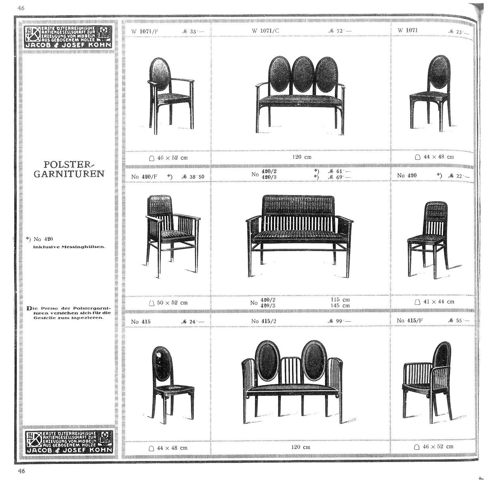 4x chair J&J Kohn Nr.415, Gustav Siegel, 1906 For Sale 8