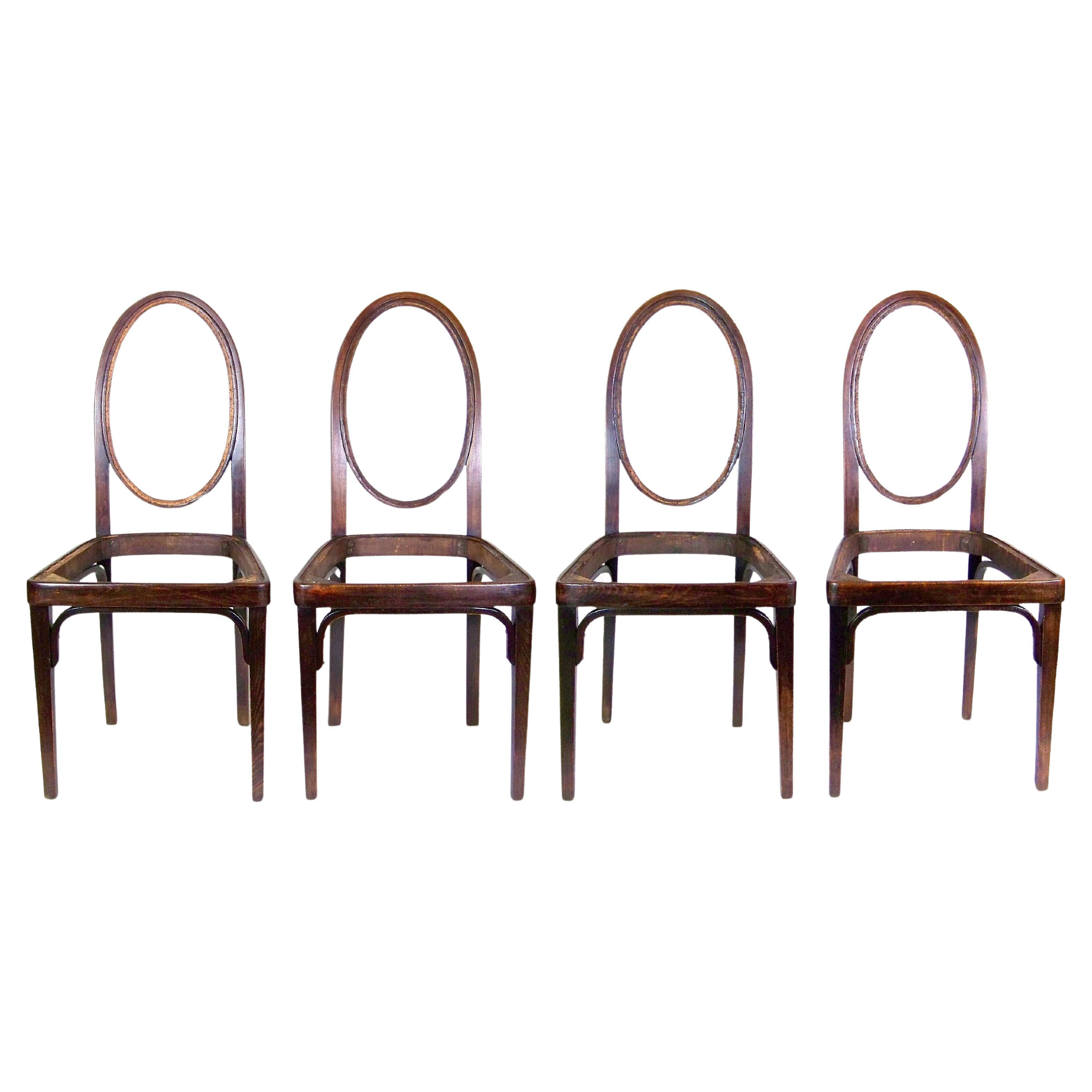 4x chaises J&J Kohn Nr.415, Gustav Siegel, 1906 en vente