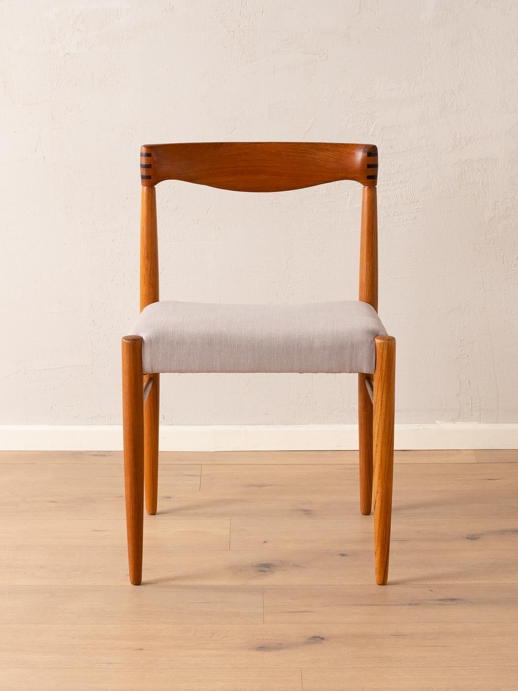4 chaises par H.W. Klein pour Bramin, années 1960 Bon état - En vente à Neuss, NW