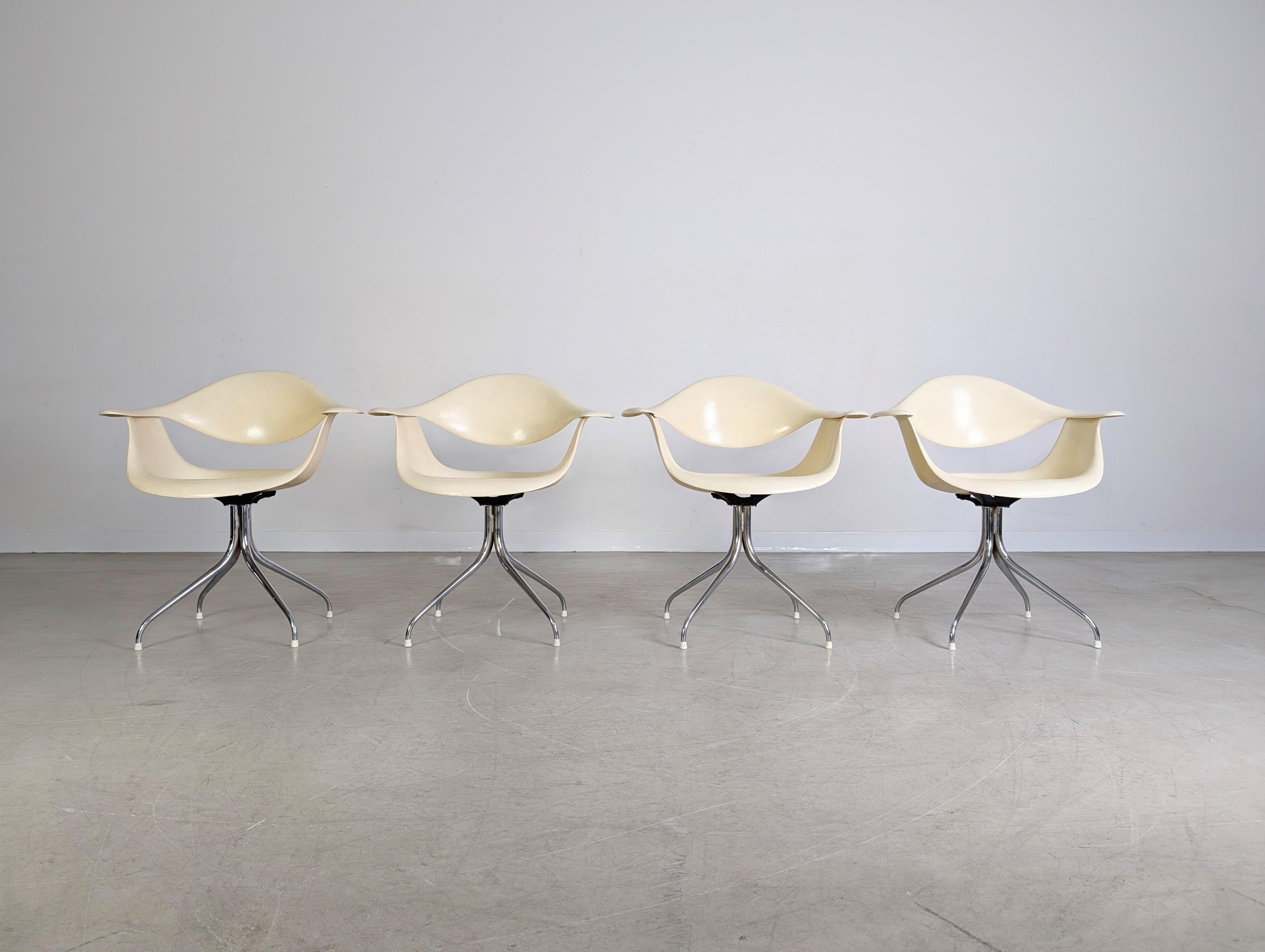 4x DAF Swag Leg Arm Stuhl Charles Eames George Nelson Herman Miller Moderno de mediados de siglo en venta