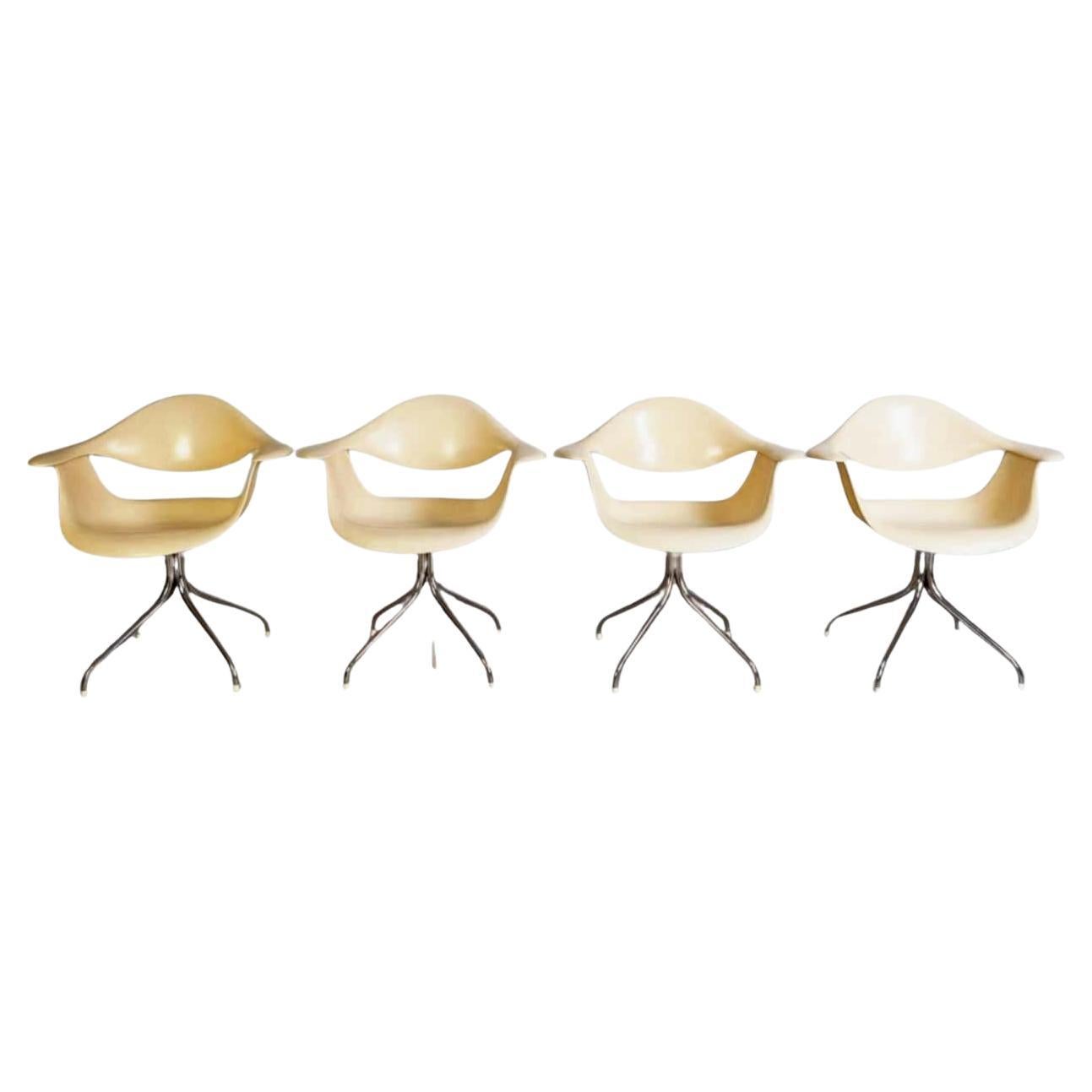 4x DAF Swag Leg Arm Stuhl Charles Eames George Nelson Herman Miller en venta