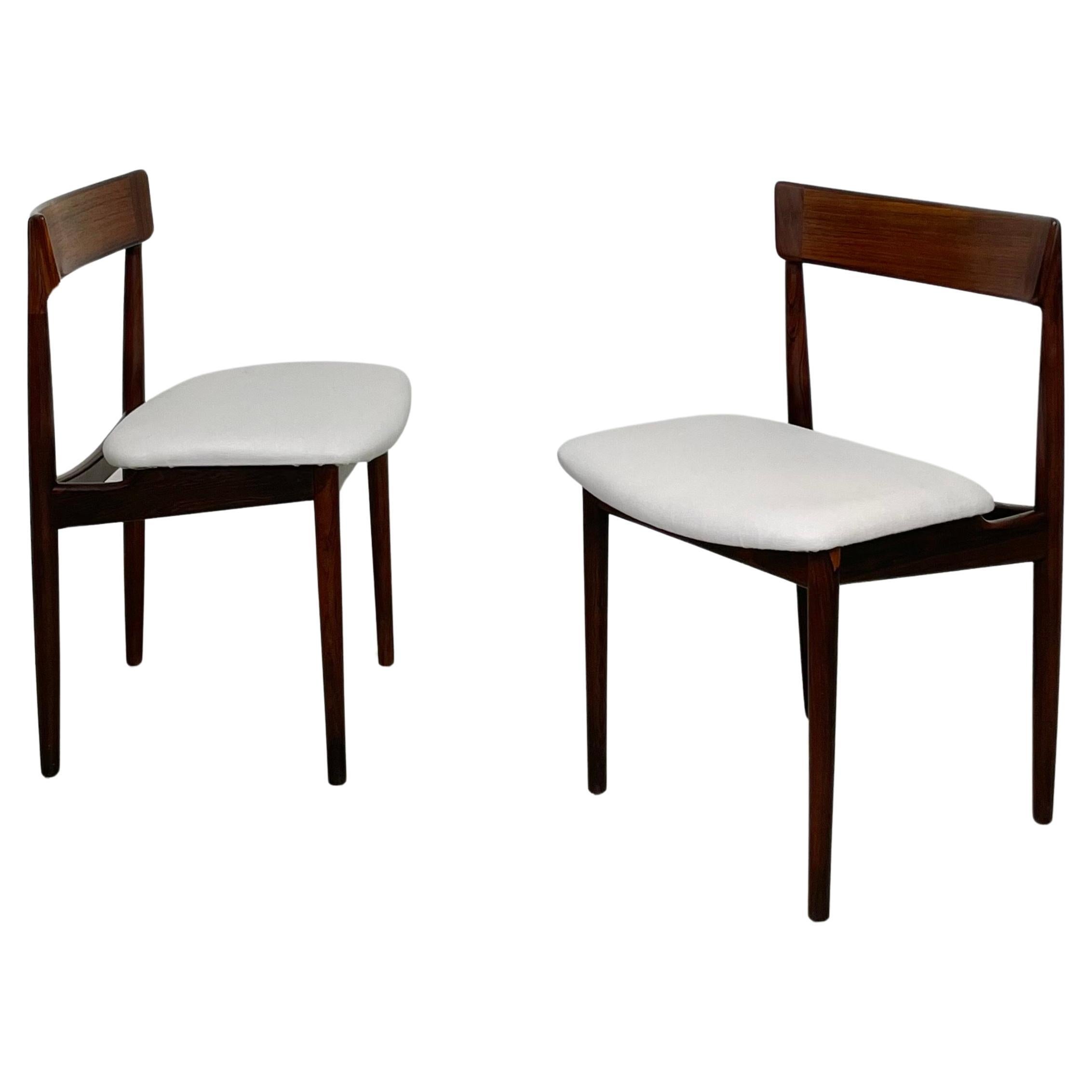 4x chaises de salle à manger danoises modèle 39 par Henry Rosengren 1960  en vente