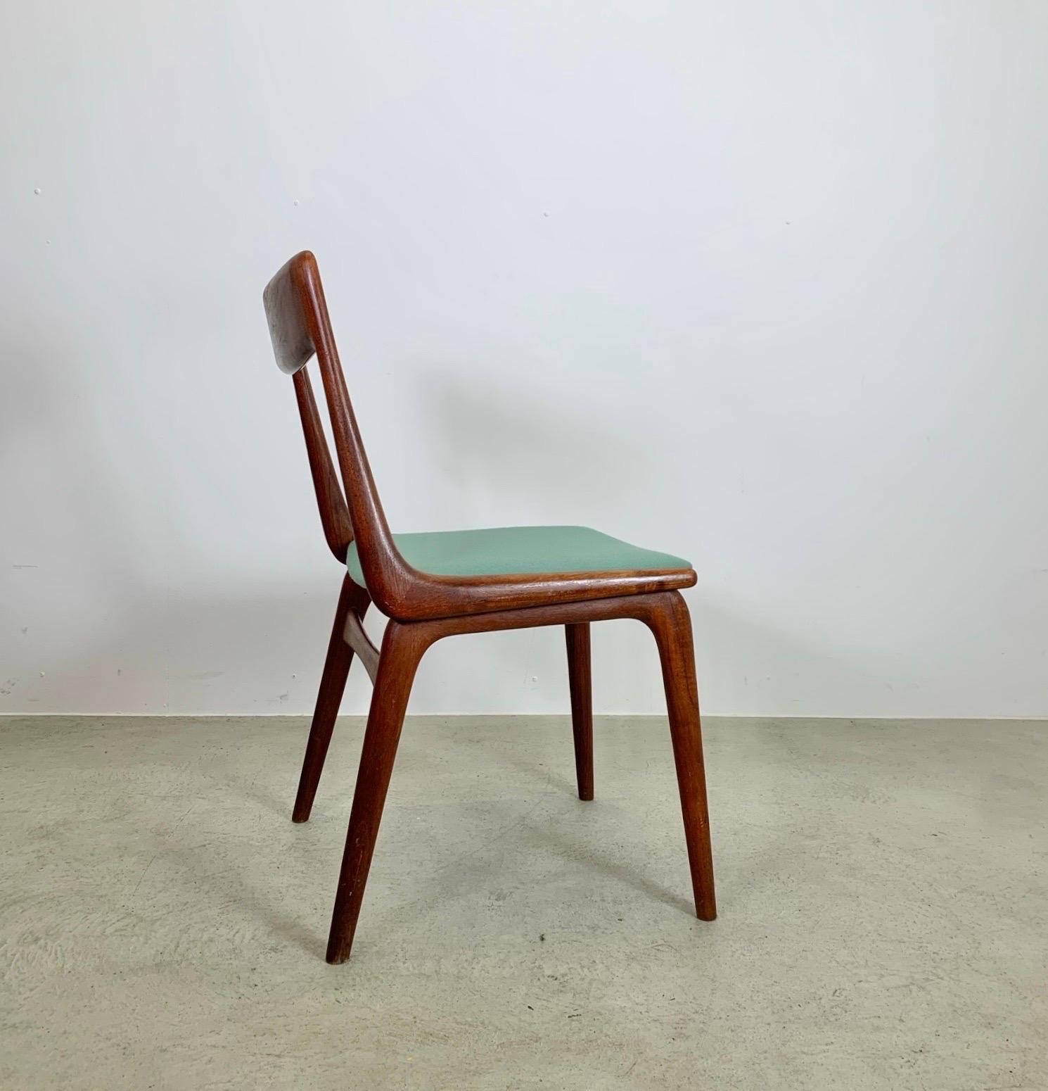 4x dänische Boomerang-Stühle aus Teakholz von Alfred Christensen, 1950er Jahre, restauriert im Angebot 7