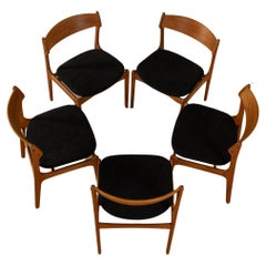 4x Erik Buch dining chairs for O.D. Mobler, 1950s