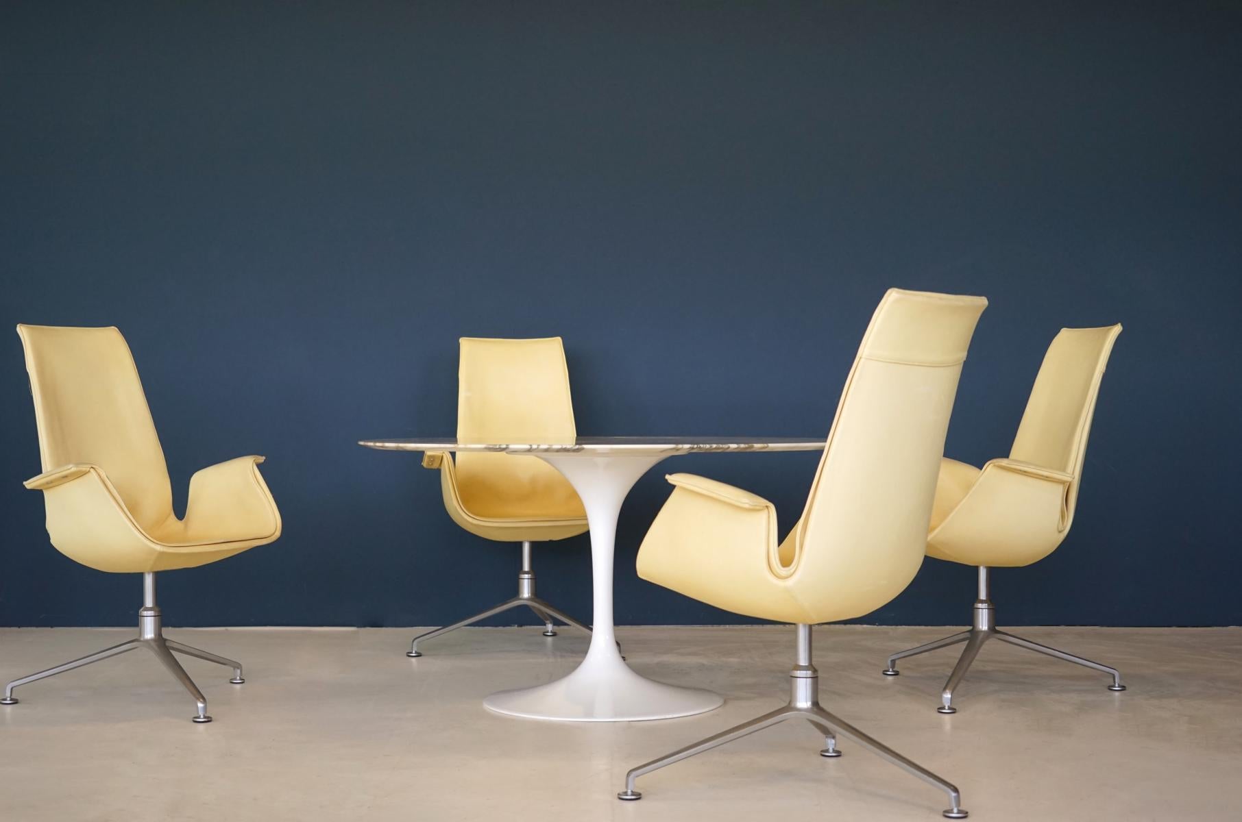 Mid-20th Century FK 6725 Fabricius & Kastholm for Kill International Tulip Chair Leather