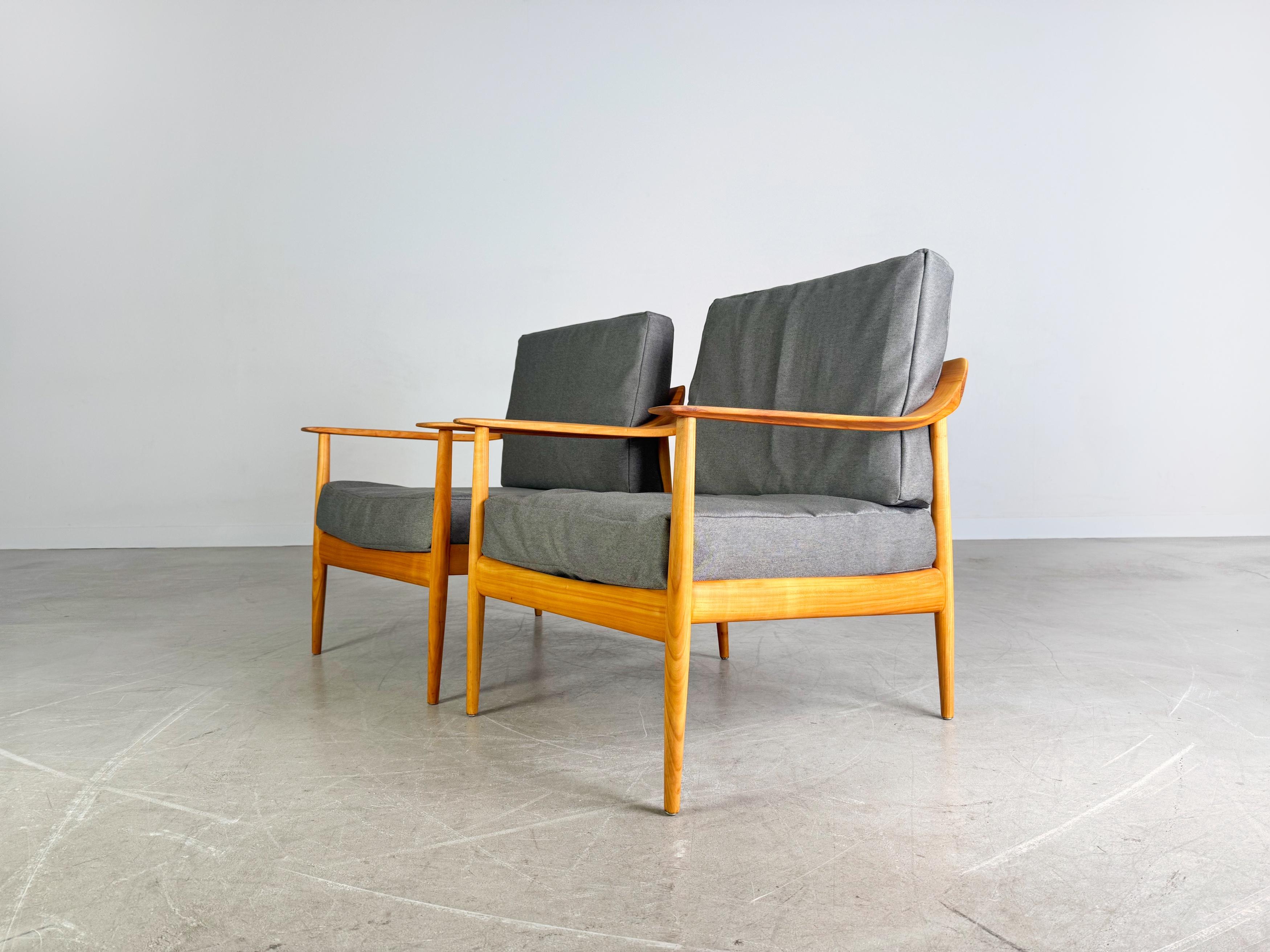 Allemand 4x Knoll Antimott Sessel Midcentury Armlehnstuhl fauteuil Vintage en vente