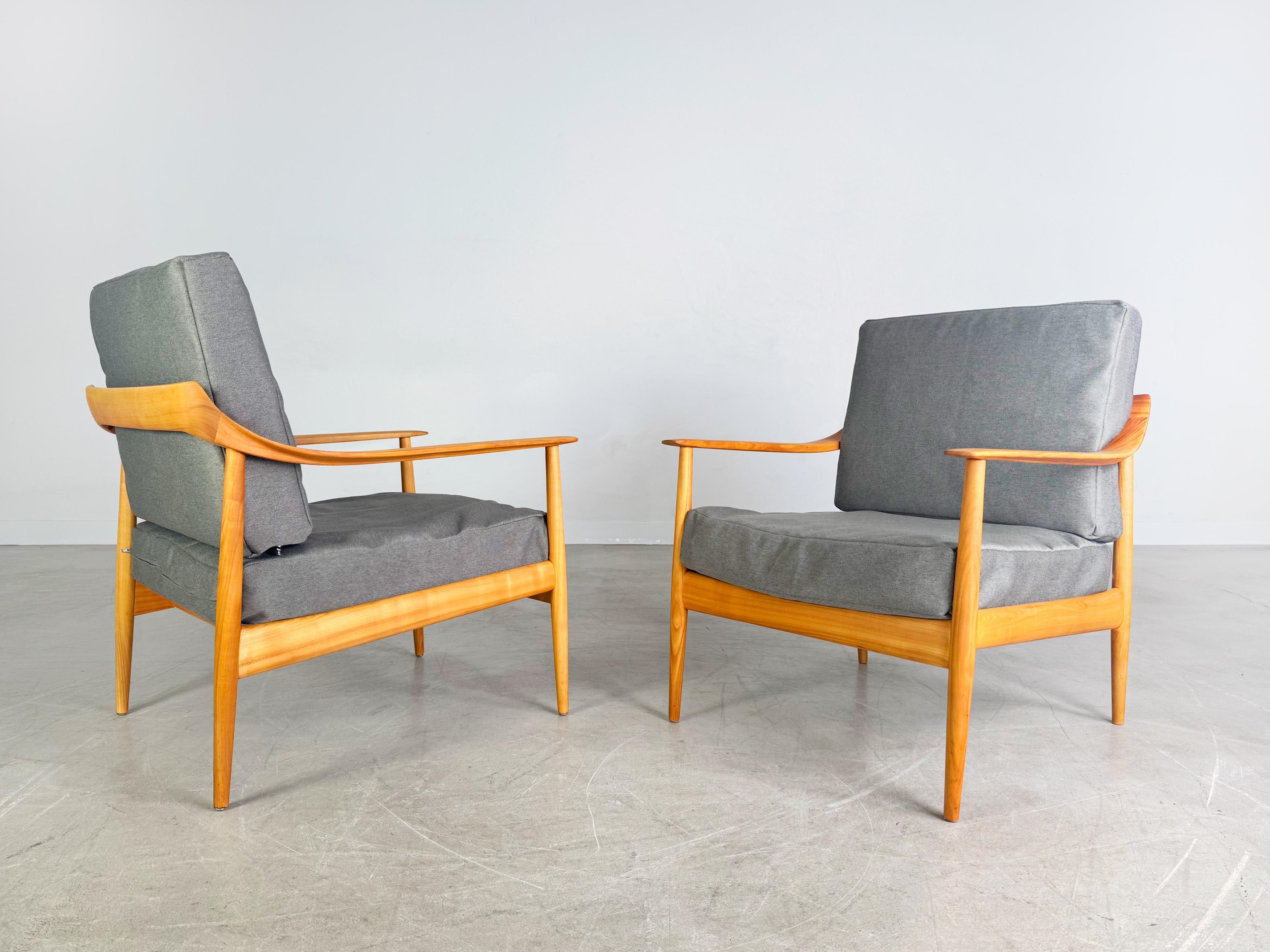 Tissu 4x Knoll Antimott Sessel Midcentury Armlehnstuhl fauteuil Vintage en vente