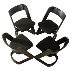 Retro 4x Lucy Chairs by Peter Ghyczy