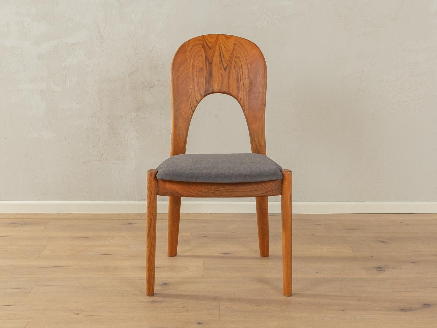 Tissu d'ameublement 4 chaises de salle à manger Niels Koefoed pour Koefoed's Hornslet en vente