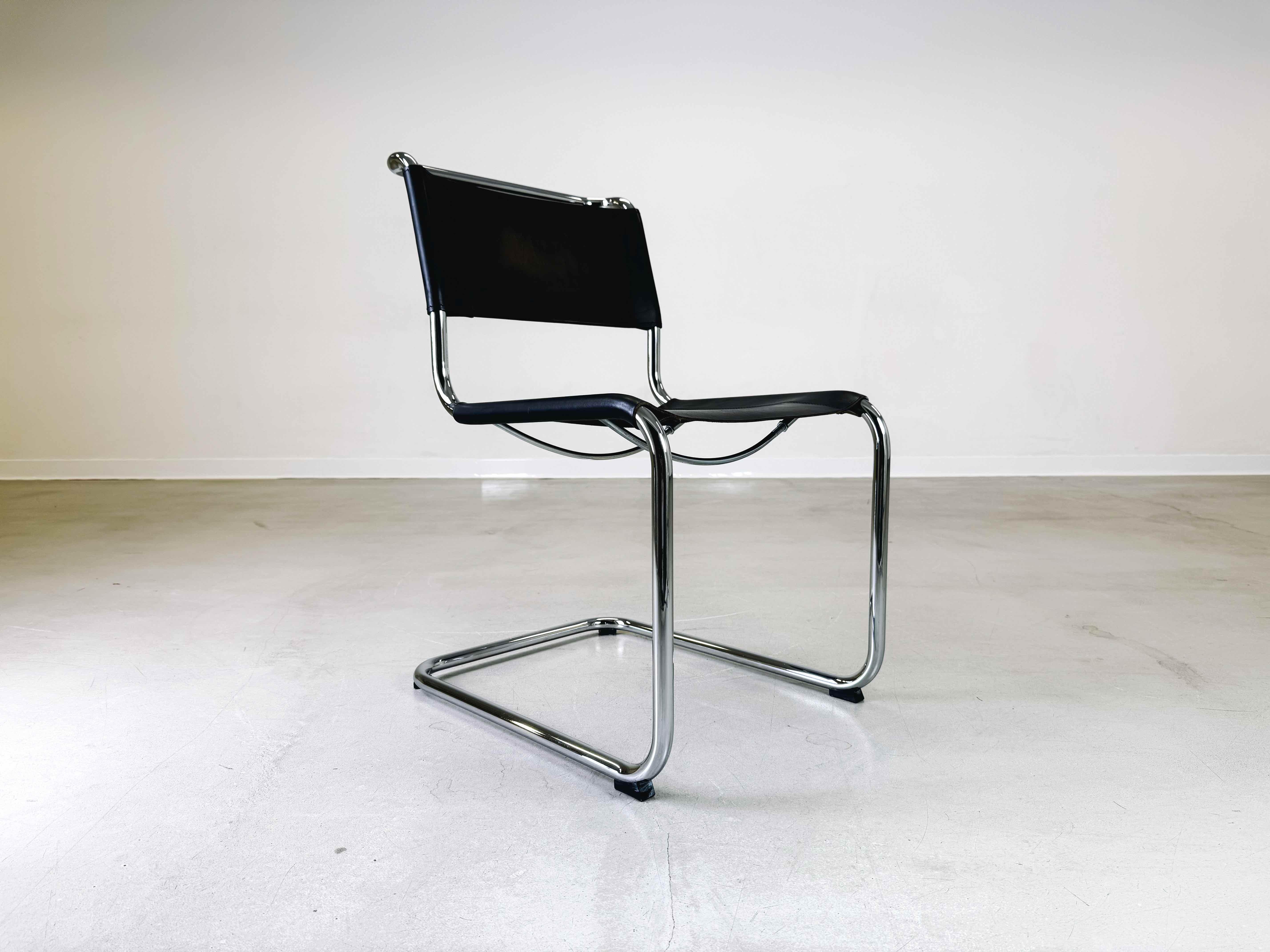 We are offering a beautiful Thonet chair S33/ S34 by Mart Stam for sale. The clear lines and shapes make this model a highly sought-after and stable design classic to this day.

***There are a total of 4 pieces without armrests and more with