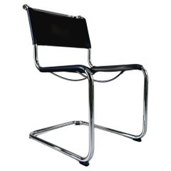 4x Original Thonet chair S33/ S34 cantilever Mart Stam cuir noir