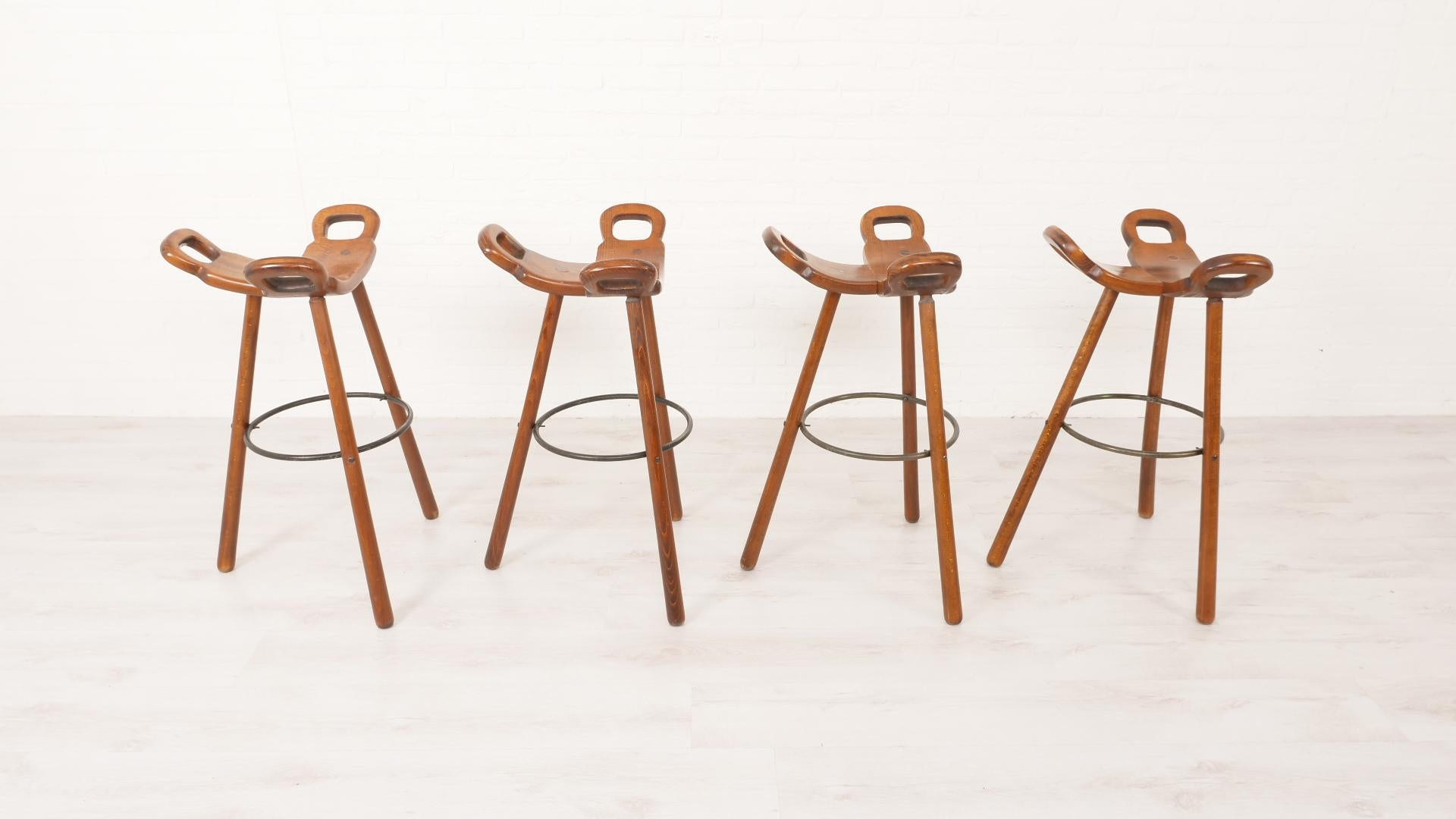 4x Sergio Rodrigues Marbella bar stool In Good Condition In VEENENDAAL, NL