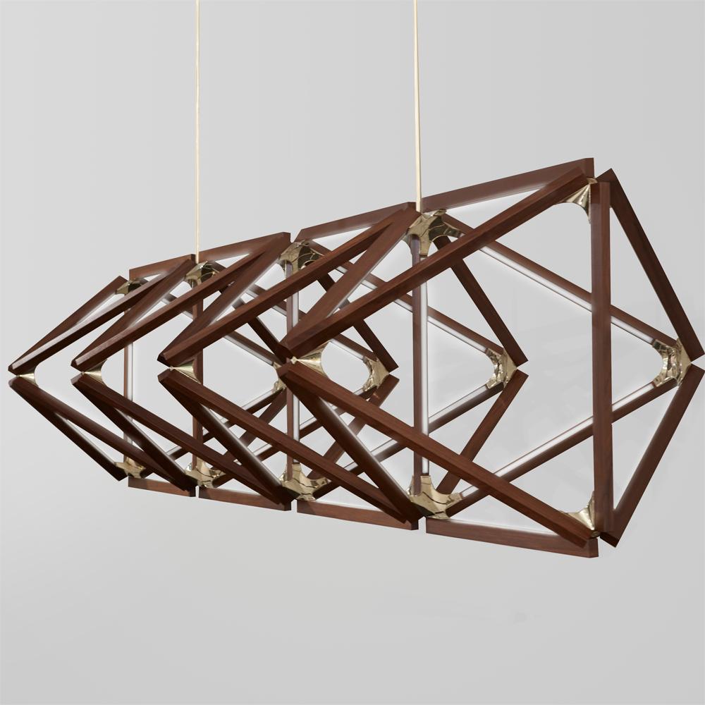 The 4X Truss linear suspension light was designed by Rux in 2015 and is made in New York City, USA. This

The X Collection transcends the line between lighting and furniture. It includes illuminated pieces that can function as tables, chandeliers,