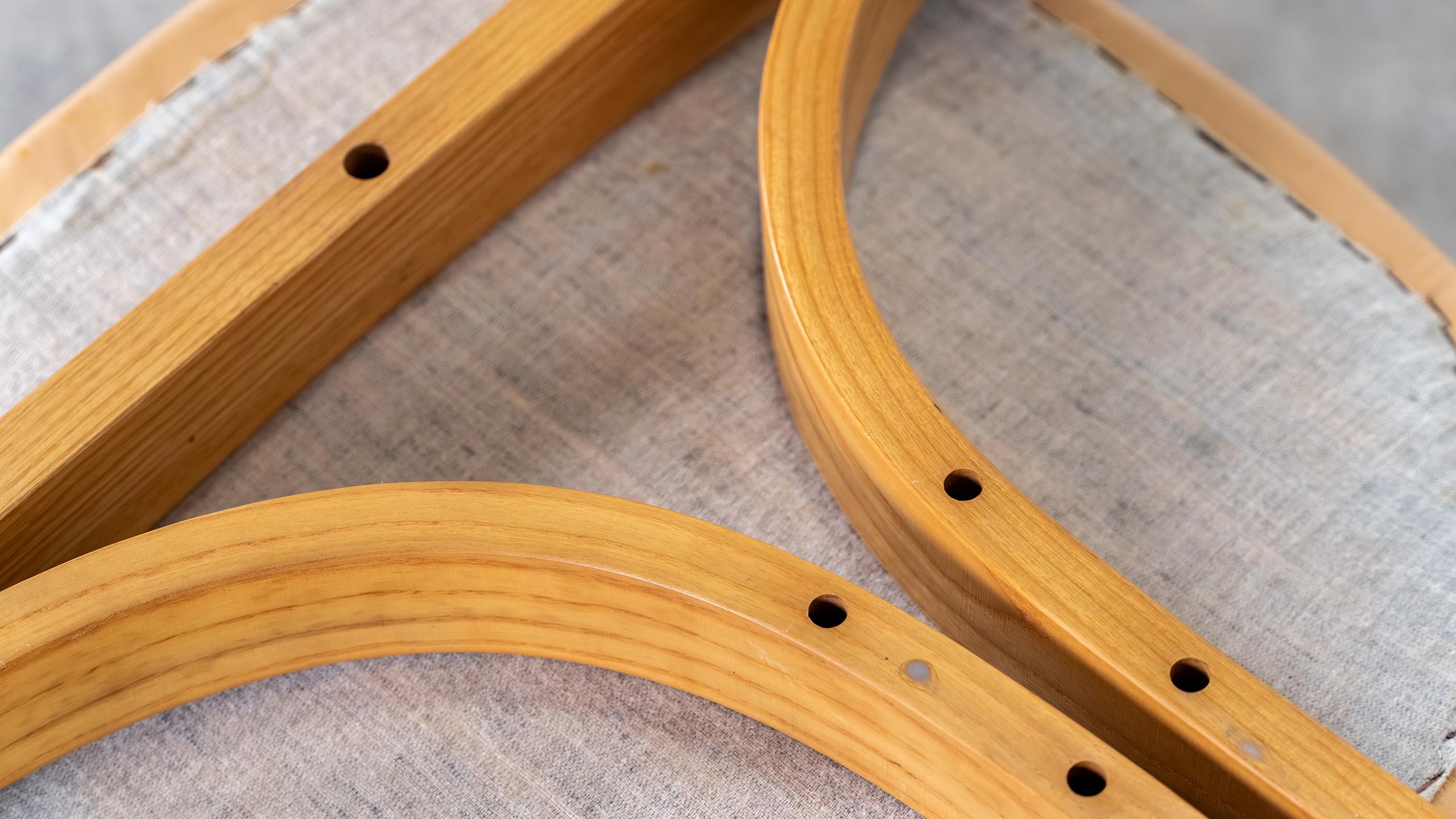 4x Chaises de salle à manger vintage en pin massif - 1970 Italie à la Scarpa Savini Pozzi en vente 10