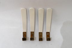 4x Wall Hooks 'Bakelite and Brass', Vienna, circa 1950s