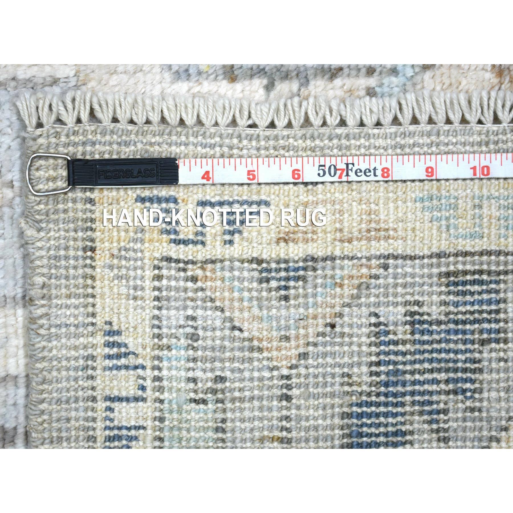 4'x10' Gray Wool Hand Knotted Anatolian Village Inspired Wide Runner Rug In New Condition For Sale In Carlstadt, NJ