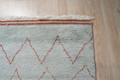 4x10 Isla Moroccan Blue Geometric Modern Hand Knotted Wool Carpet Runner Rug