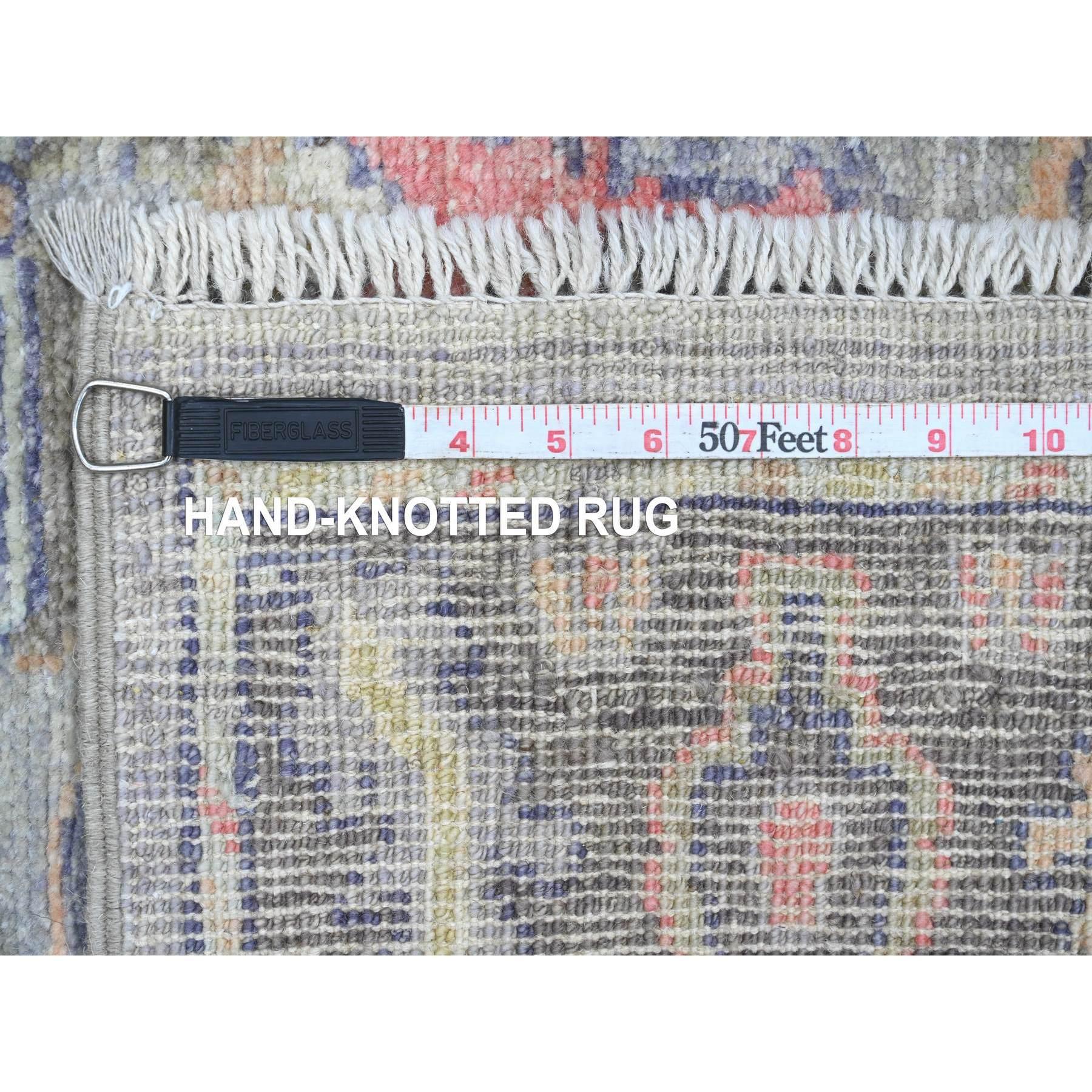 XXI secolo e contemporaneo Tappeto Runner in Lana Annodato a Mano 4'x10'1