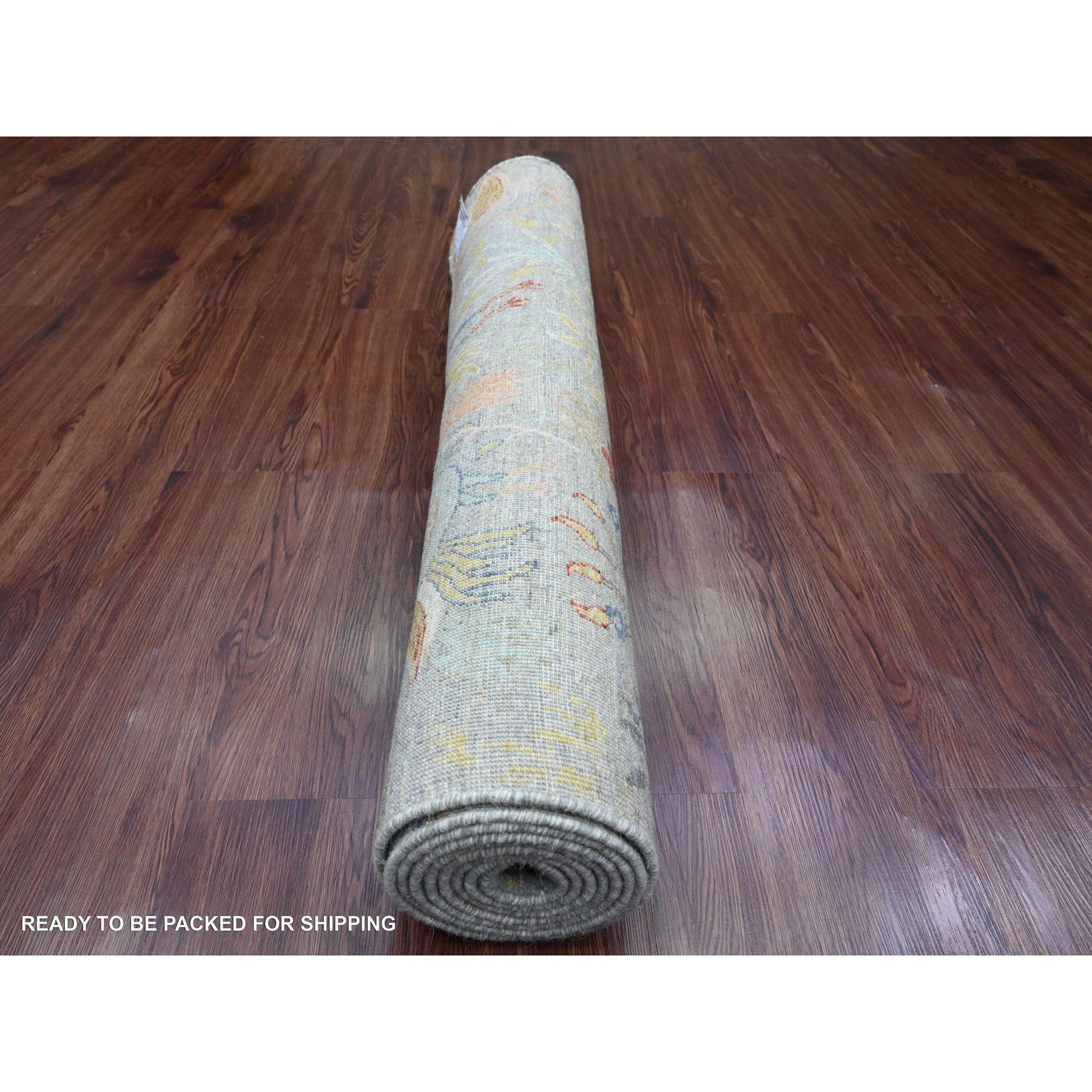 Afghano Tappeto Runner in lana annodato a mano 4'x10'2