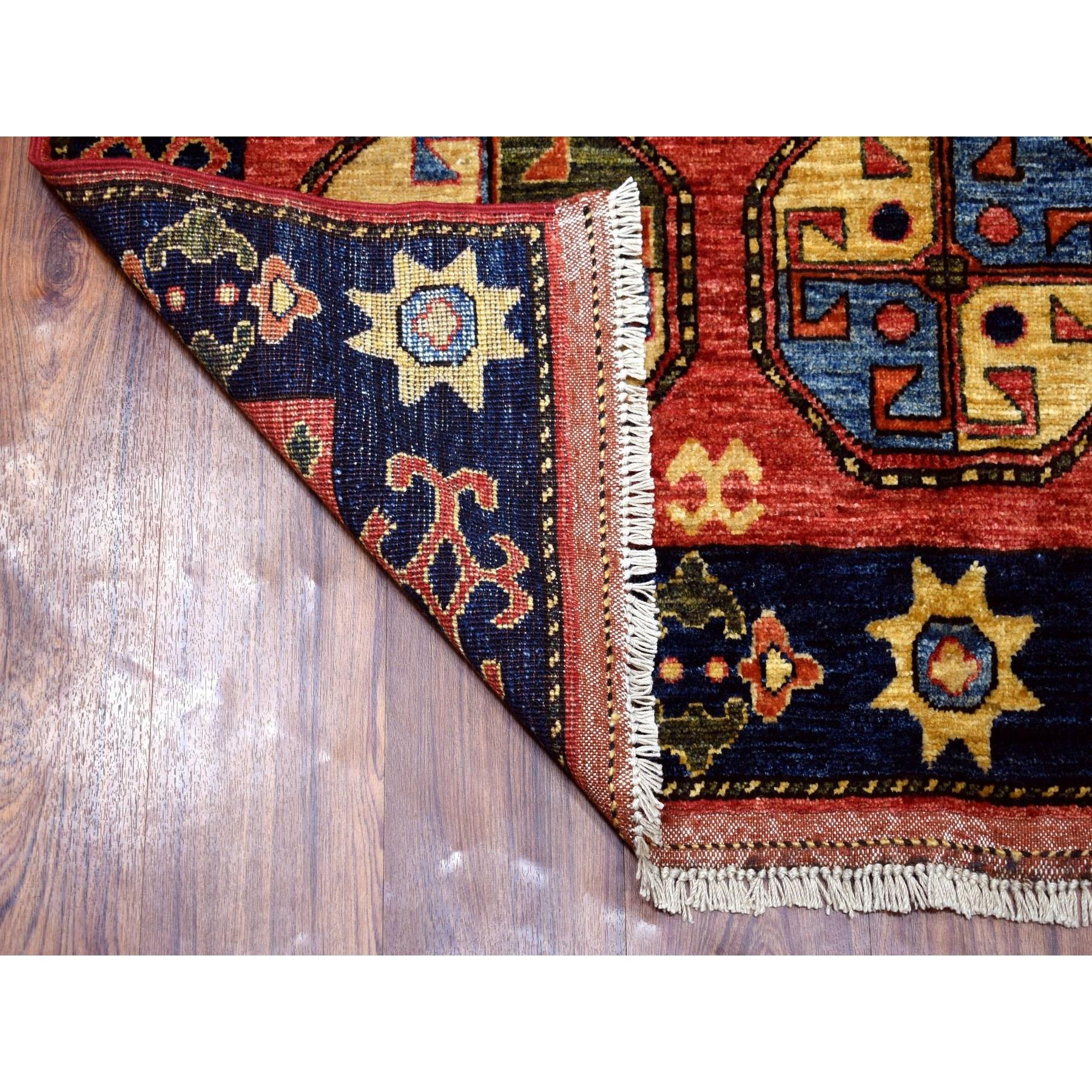 This is a truly genuine one-of-a-kind Red Afghan Turkoman Ersari Wide Runner Tekke Design Hand Knotted Pure Wool Oriental Rug. It has been woven for months and months in the centuries-old Persian weaving craftsmanship techniques by expert