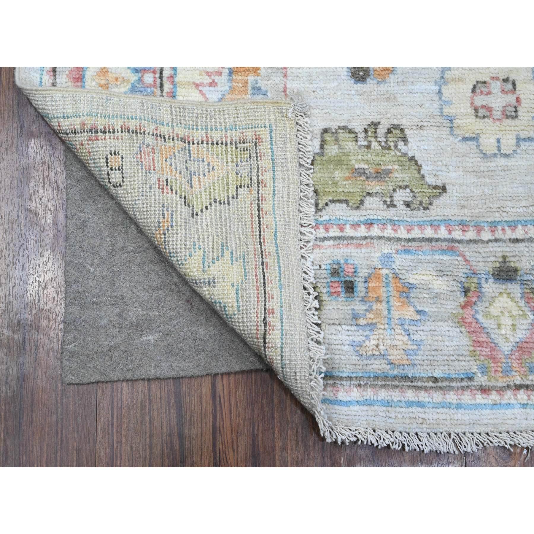This is a truly genuine one-of-a-kind Angora Oushak, Hand Knotted, Pure Wool, Oriental Rug. It has been Knotted for months and months in the centuries-old weaving craftsmanship techniques by expert artisans.
Primary materials: Wool
Latex: No Pile