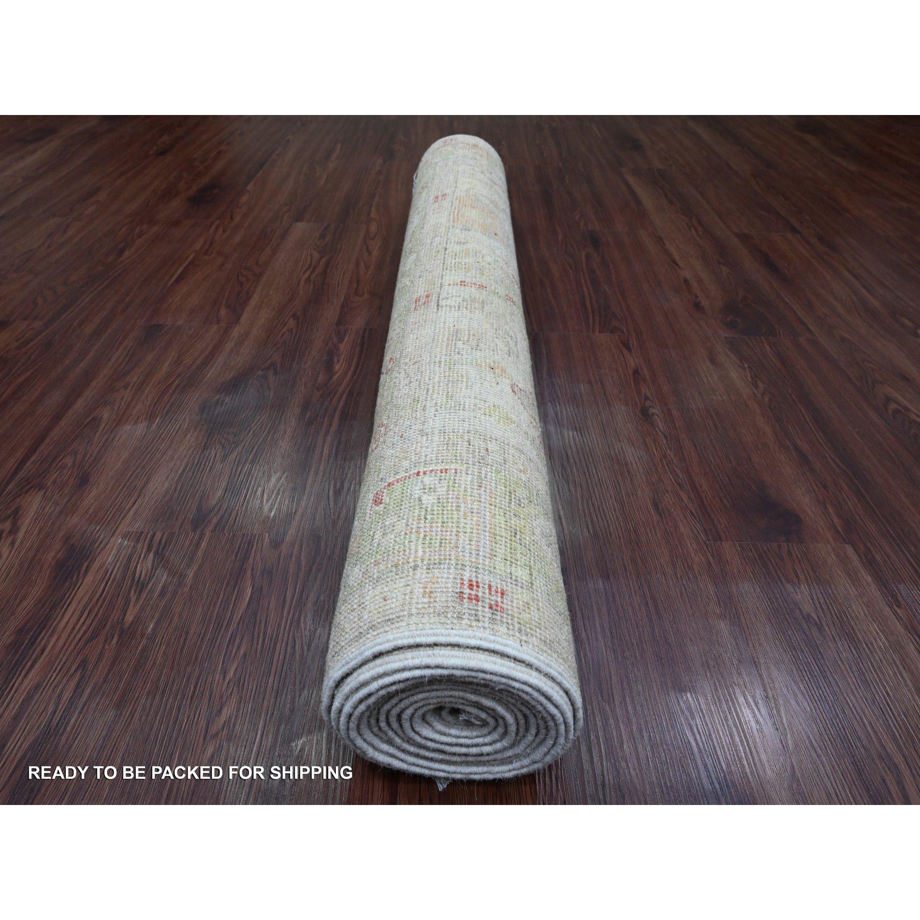 Annodato a mano Tappeto Runner in lana 4'x11'9