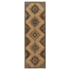Tappeto Oushak Vintage 4x12 ft, Tappeto per corridoio Autentico tappeto di lana dalla Turchia