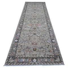 Tapis de la collection Aryana fine gris pastel de 4'x12' pouces